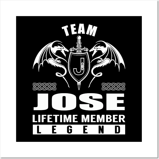 Team JOSE Lifetime Member Legend Wall Art by Lizeth